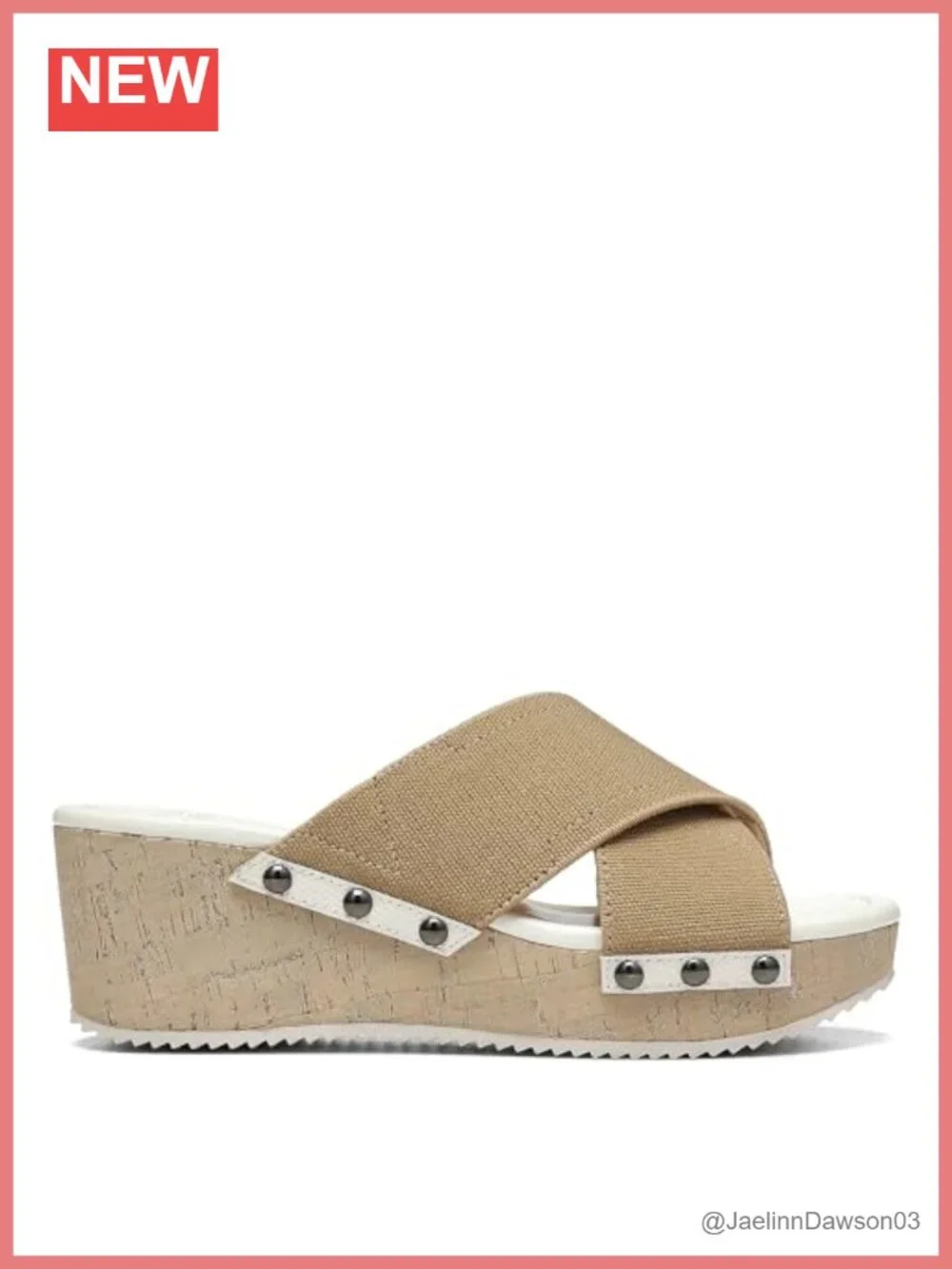 Women's Wedge Sandals Cork Platform Memory Foam Slip On